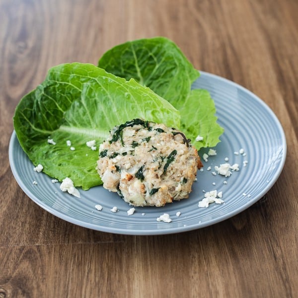 Spinach and Feta Chicken Burger